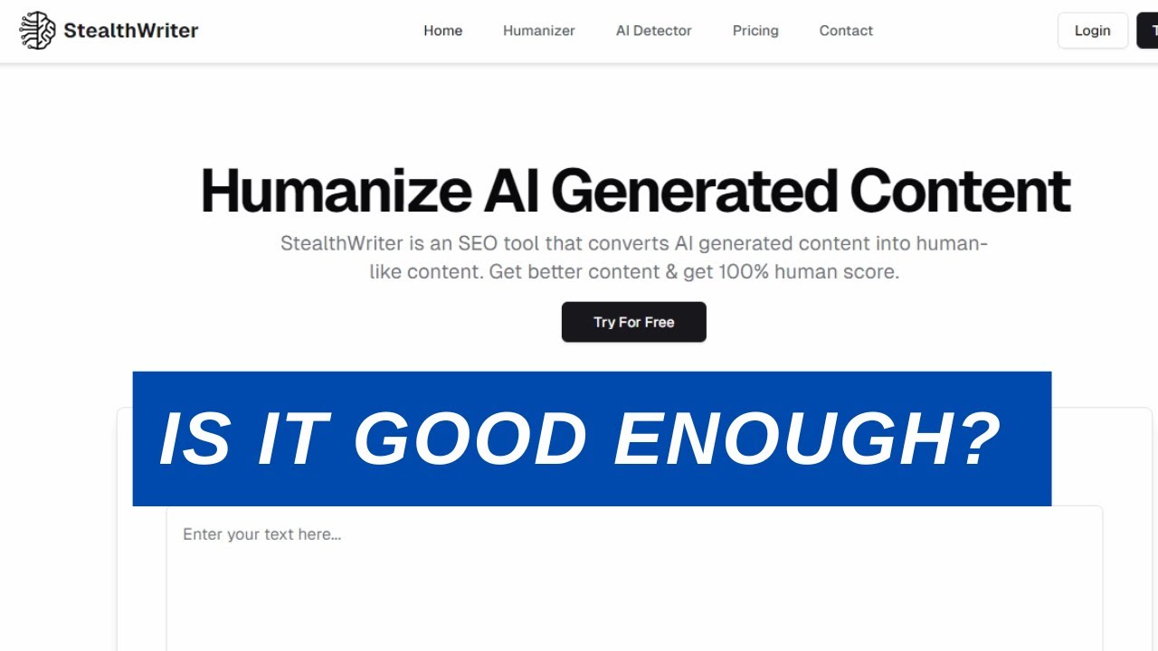 Stealthwriter Review (Convert AI Content into Human Content)