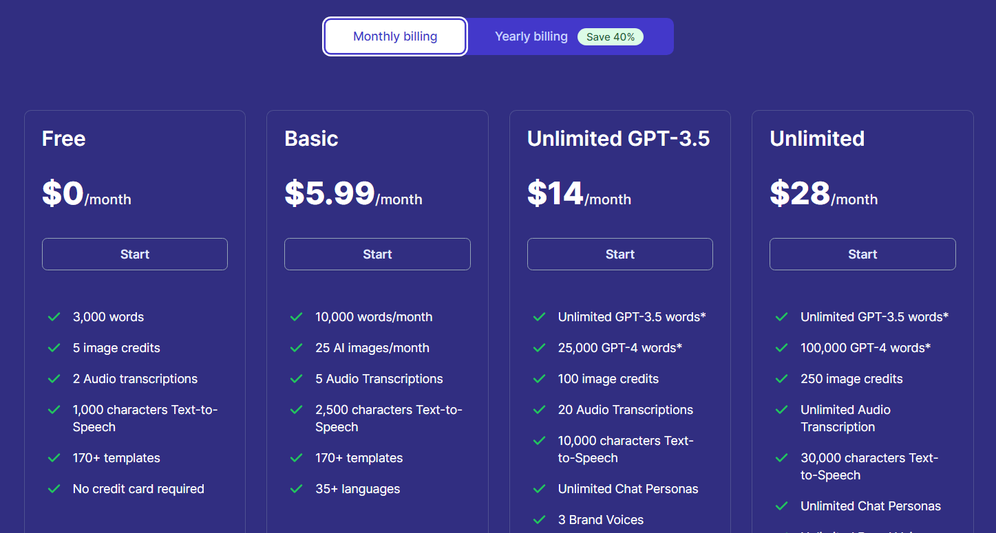 Easy-Peasy.AI Pricing and Subscription Options