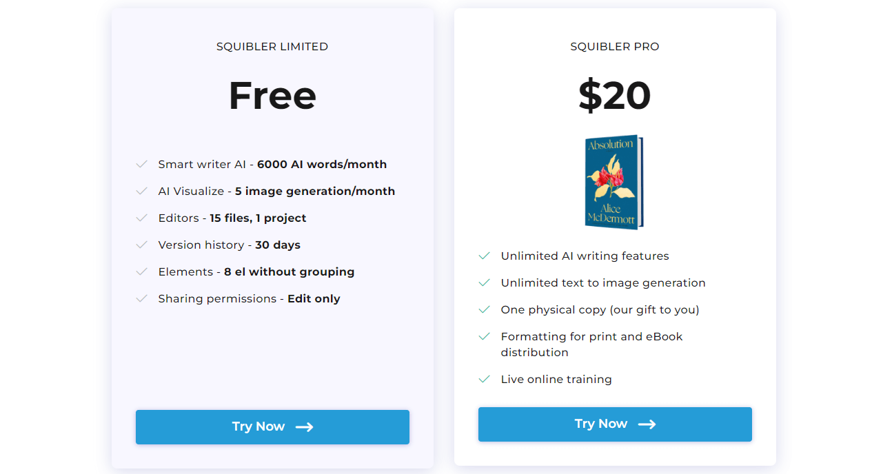 squibler ai pricing details