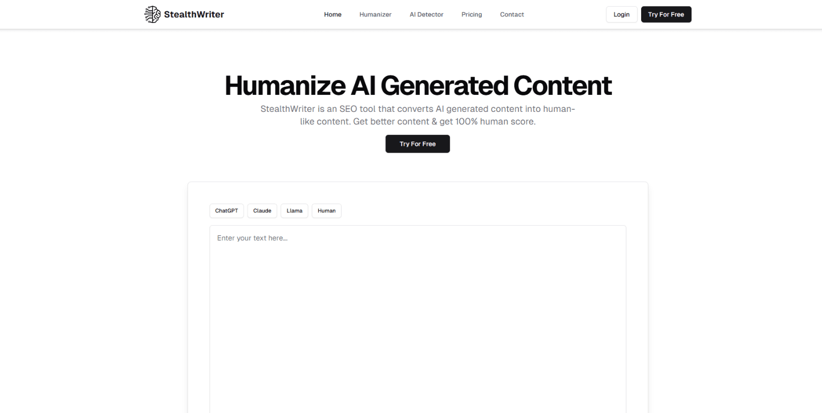 StealthWriter: Best Tool AI Humanizer and Bypass Detectors