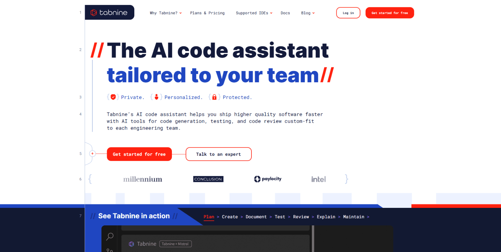 Tabnine AI code assistant