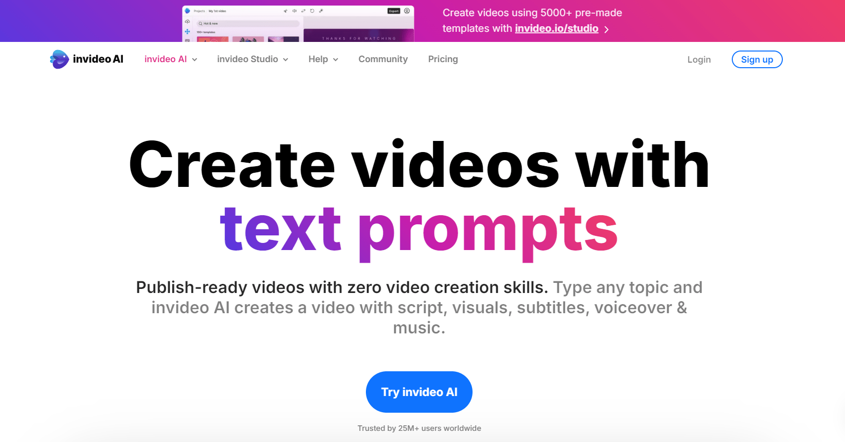 Invideo AI Free Online Video Maker