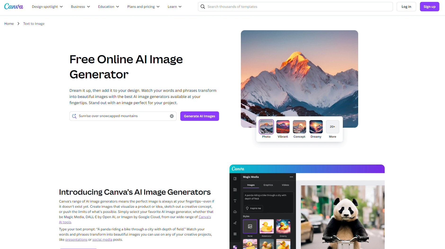 Canva Free AI Image Generator Online Text to Image Tool For Free