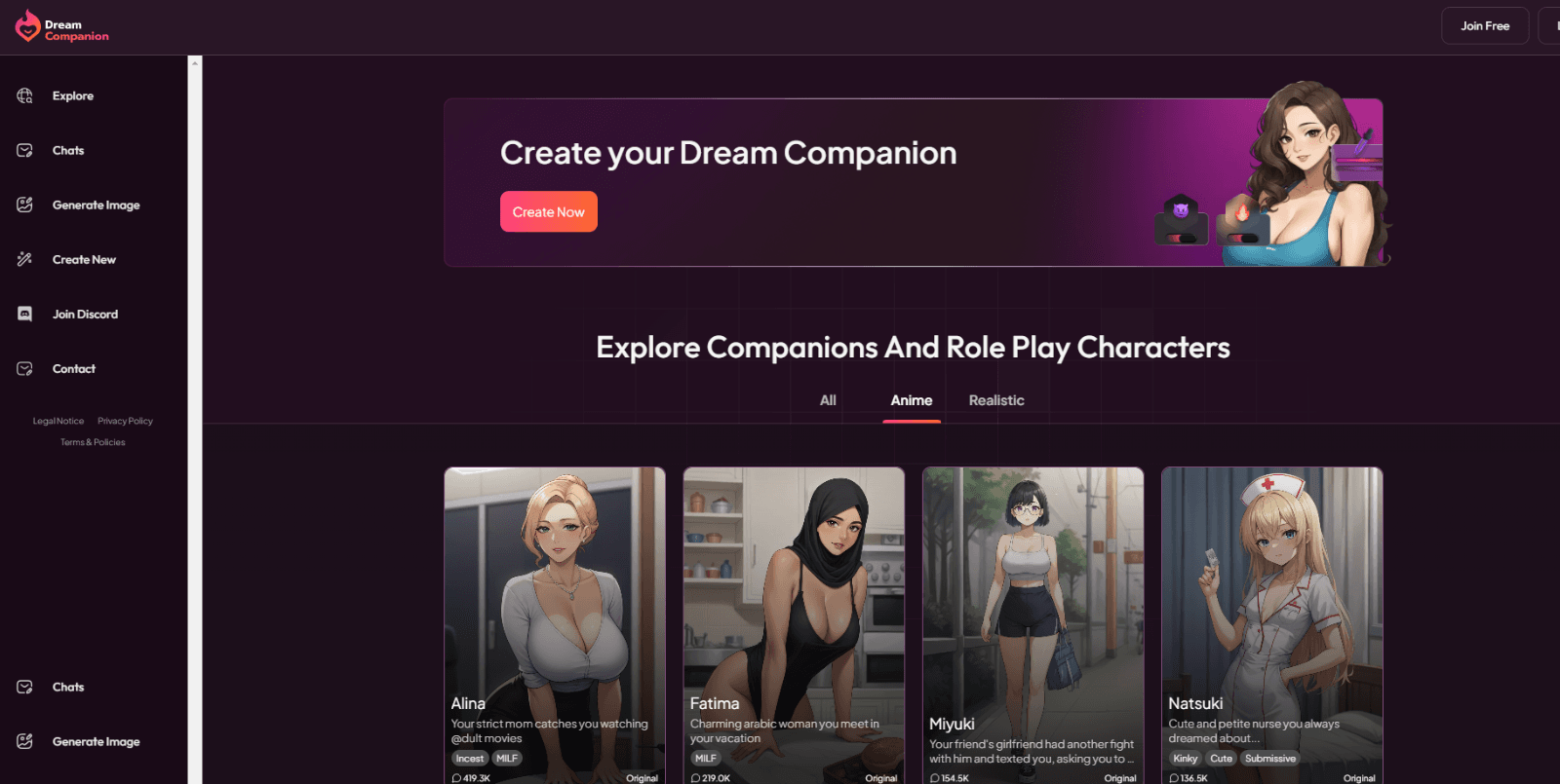 dream companion review: AI Companion with NSFW AI chat