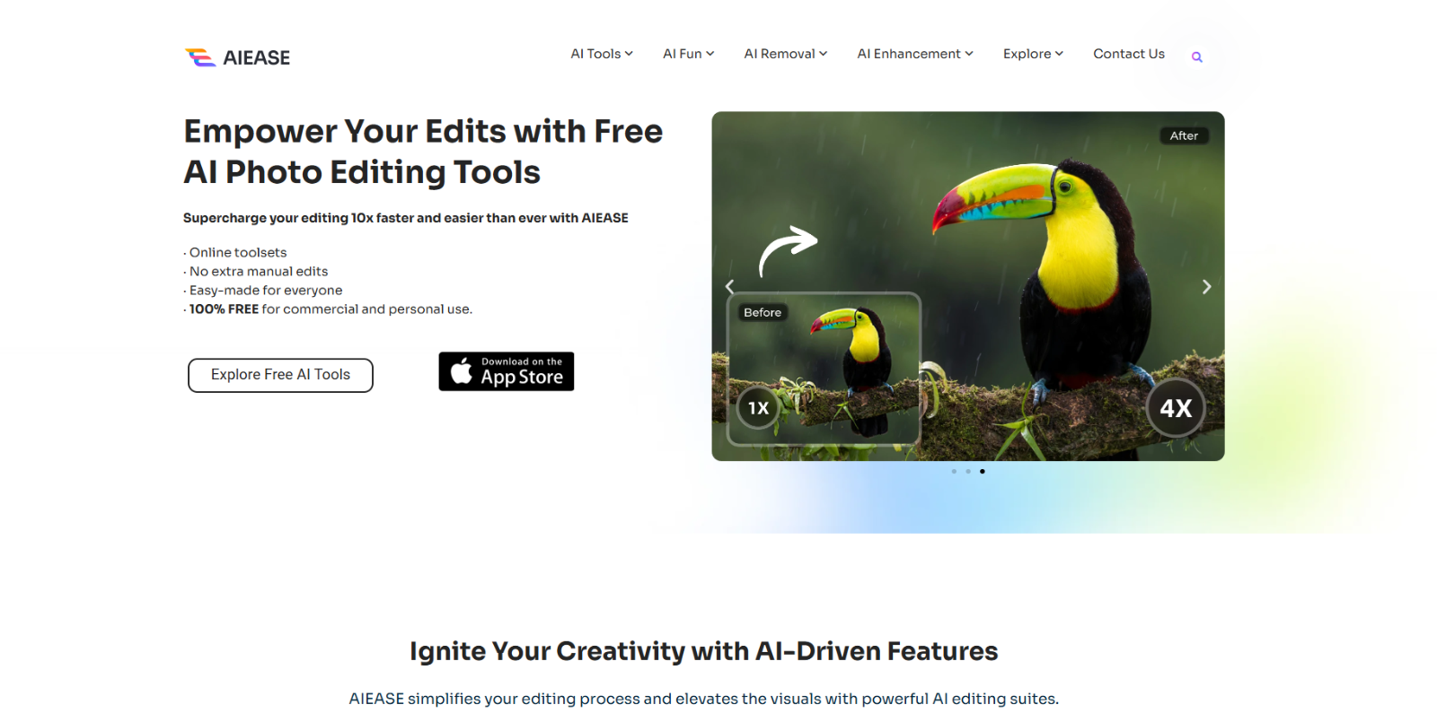 AI Ease Review: AI Photo editor for free, Online Photo editing automation