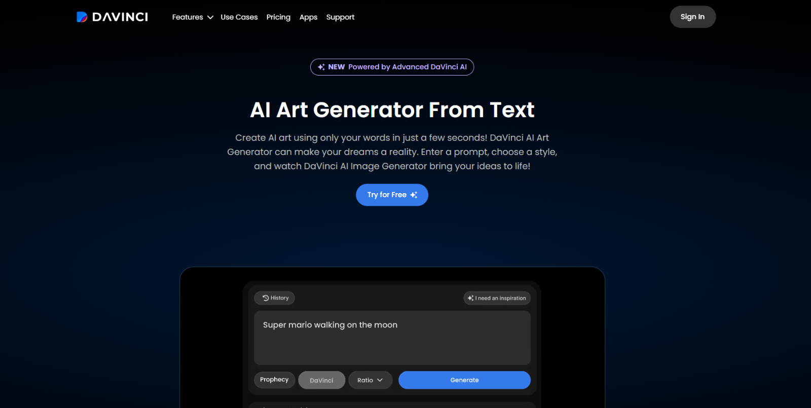 DaVinci AI Review: AI Art Generator and Logo