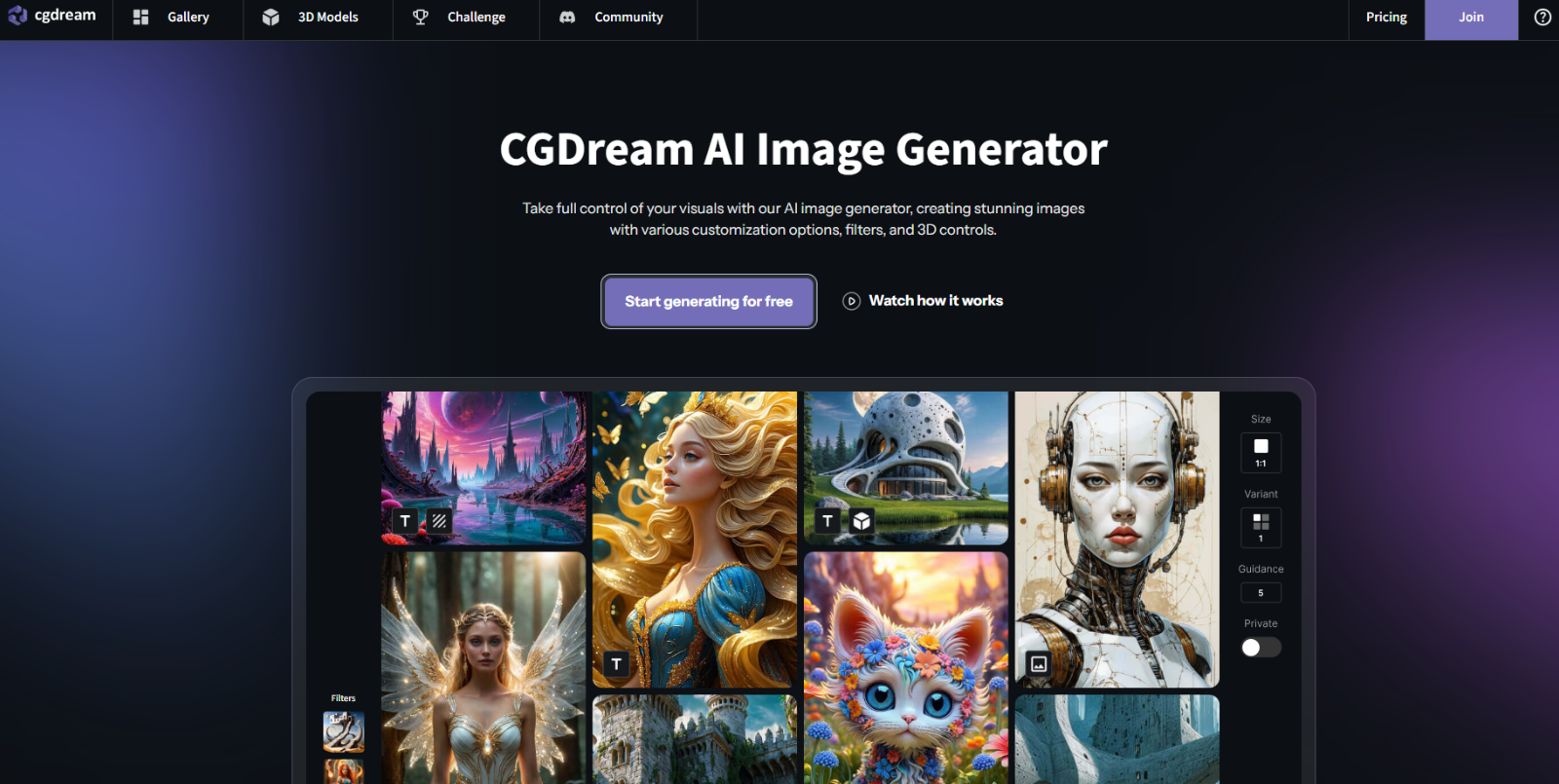 CGDream AI Review: Free AI Image Generator Online