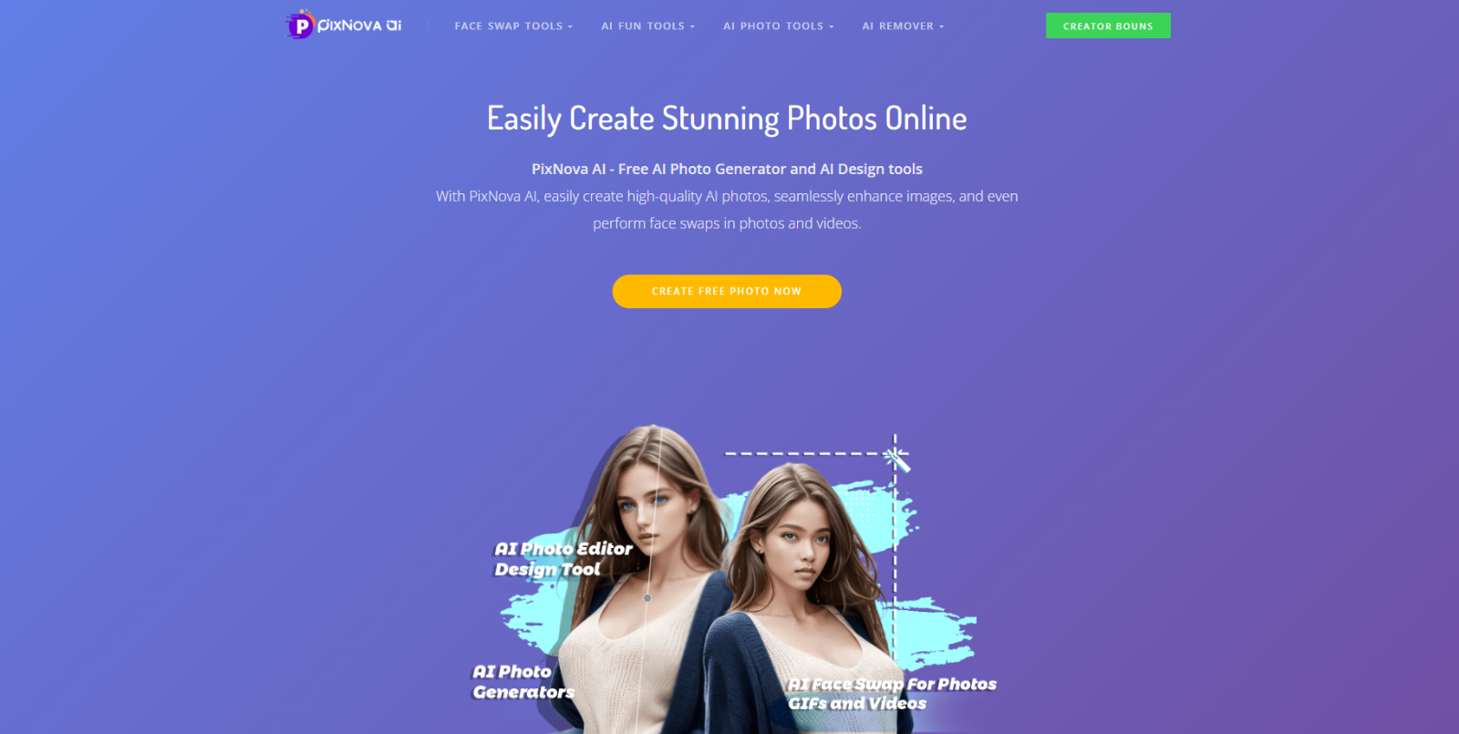 PixNova AI Review: Onloine AI Photo editing tools