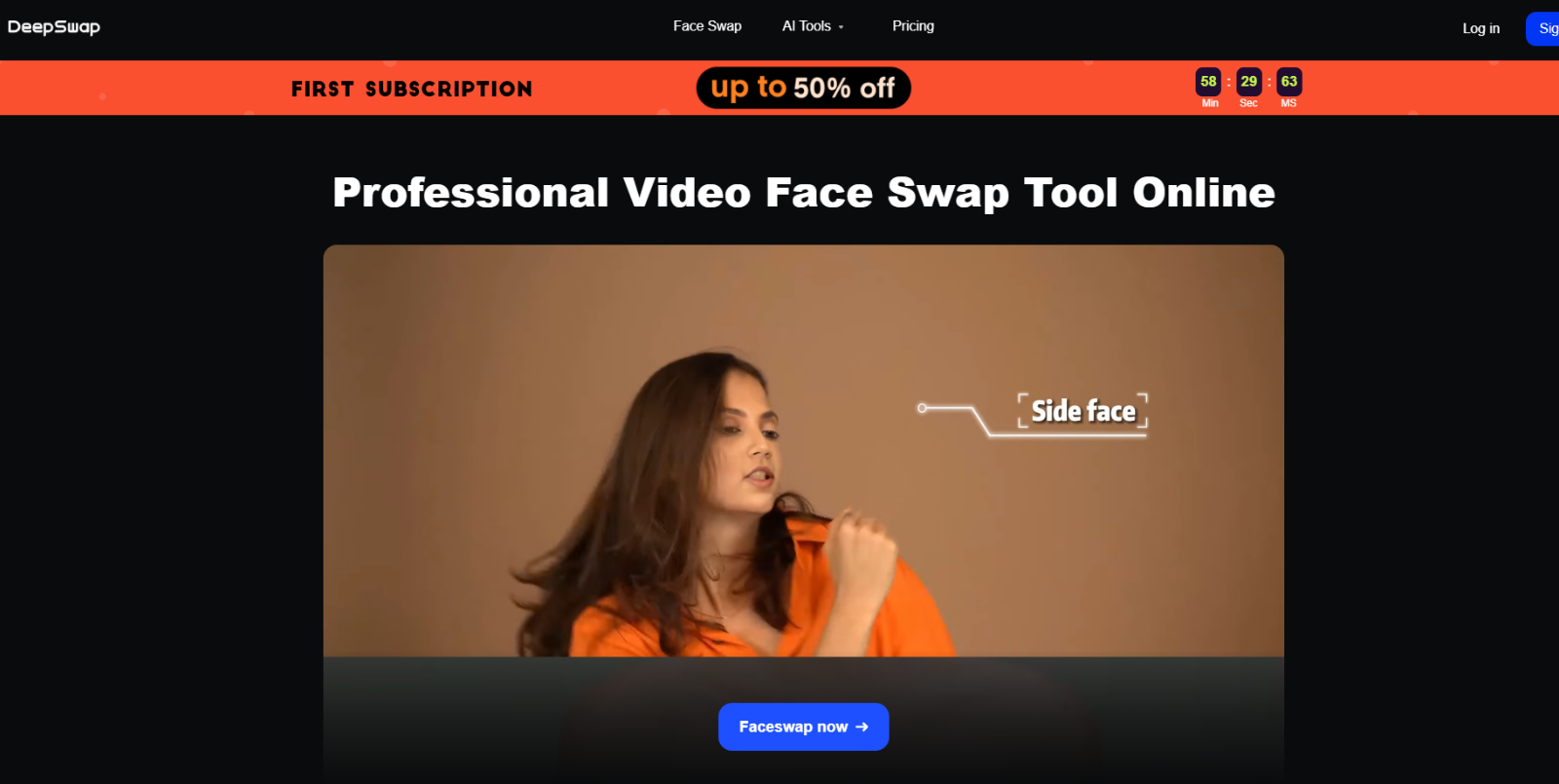 DeepSwap Screenshot – Advanced AI Face Swapping for Seamless Video and Image Transformations