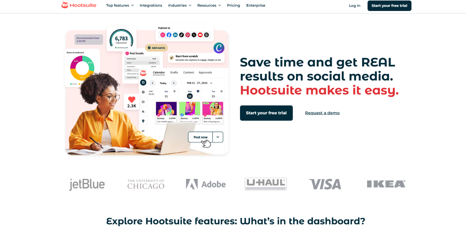 Hootsuite Screenshot – AI-Powered Social Media Management & Scheduling Tool