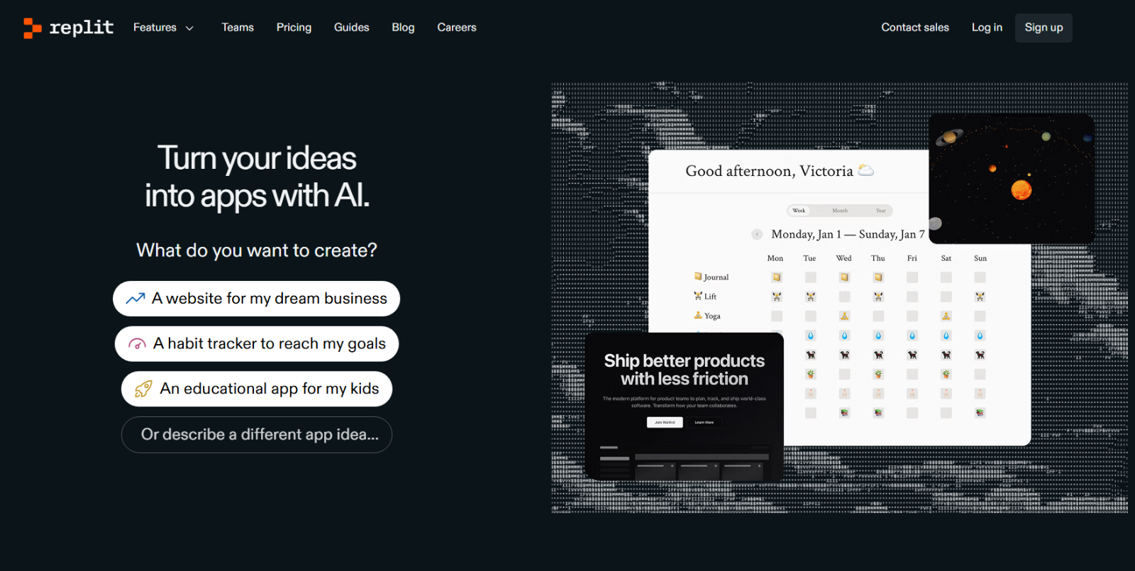 Replit Screenshot – AI-Powered Collaborative Coding Environment for Developers