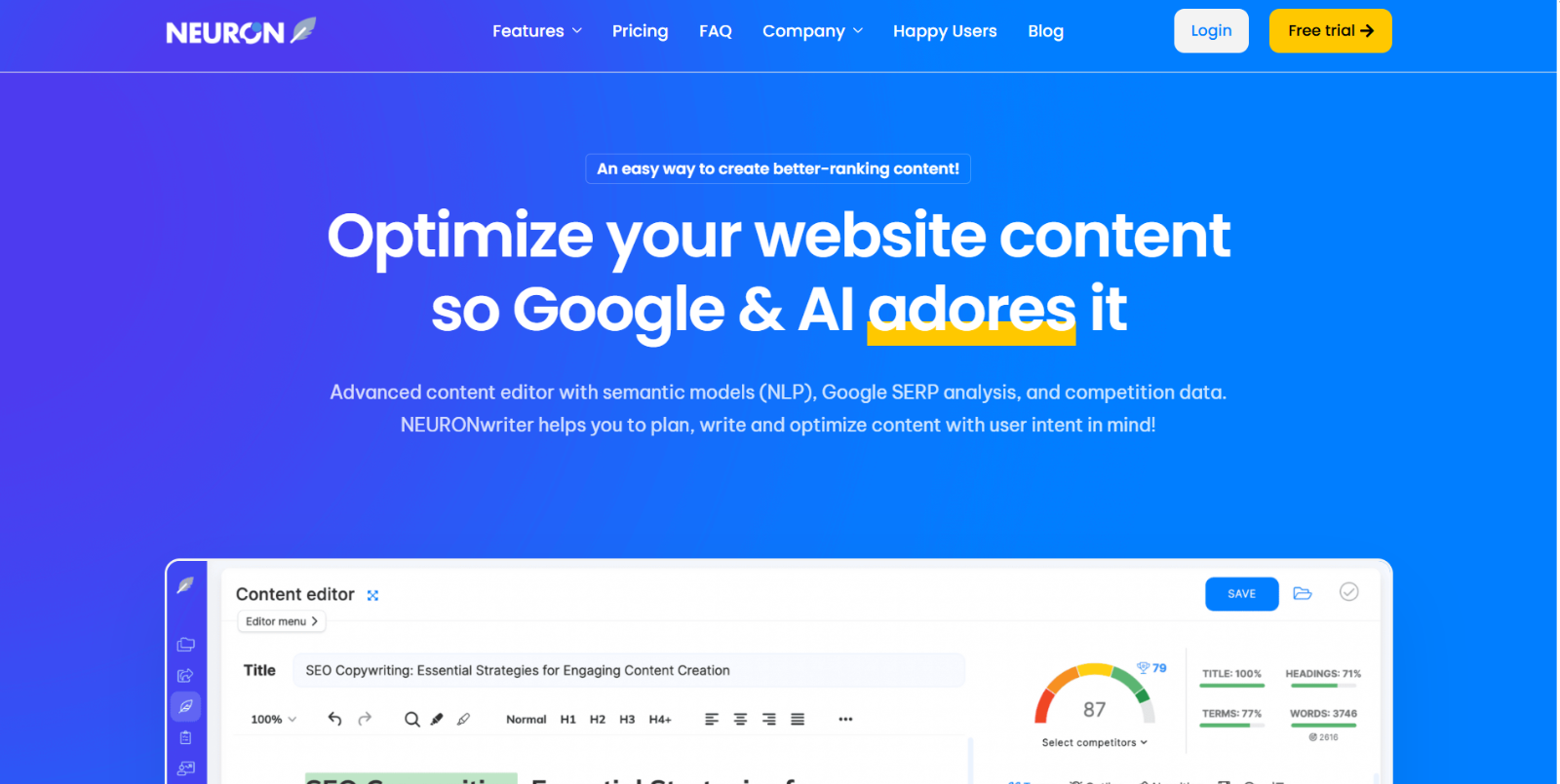 NeuronWriter Review: Features, Pricing, and Alternatives