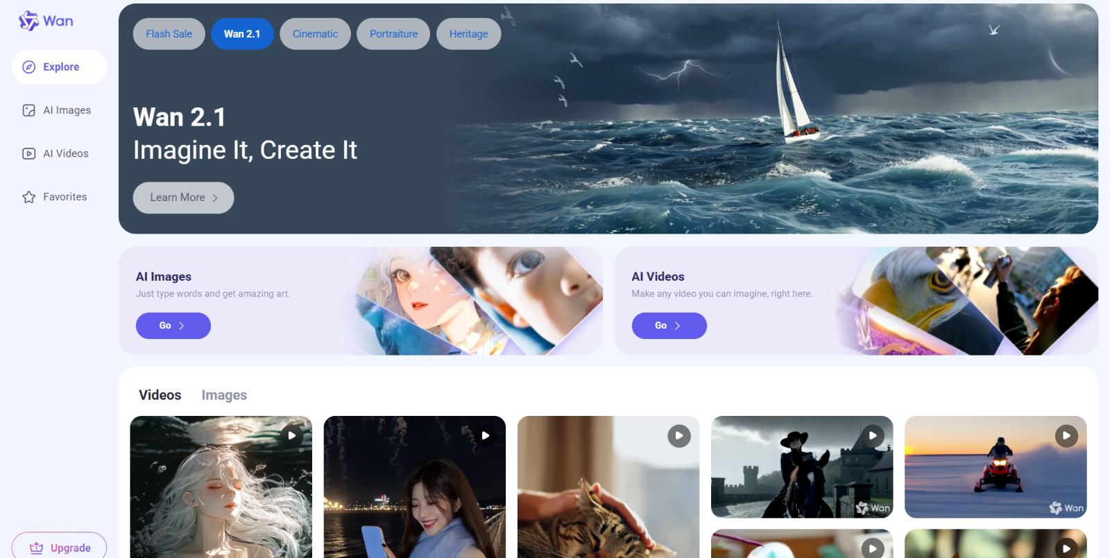 Wan 2.1 AI model generating a high-resolution video from natural language prompt
